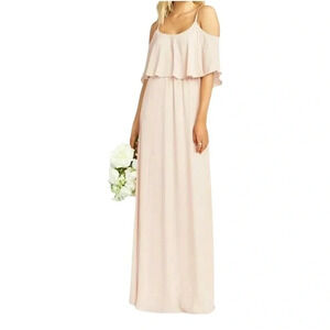 Show  Me Your Mumu Caitlin Ruffle Maxi Dress | Pink | Size Small
